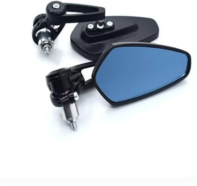 1 Paio Specchietti Retrovisori In Alluminio Per Motociclette Estremità Del Manubrio Per Per T&MAX 500 530 Per TMAX500 530 Per YZF Per R15(Black)