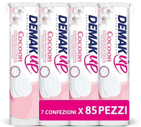 Demak'up Cocoon Set de 85 Cotons à Démaquiller Disques - Lot de 4