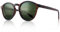 SUNGAIT Gafas de Sol Redondas Clásicas Unisex Gafas de Sol Polarizadas Estilo Retro Vintage Protección UV(Ámbar/Verde)-SGT166
