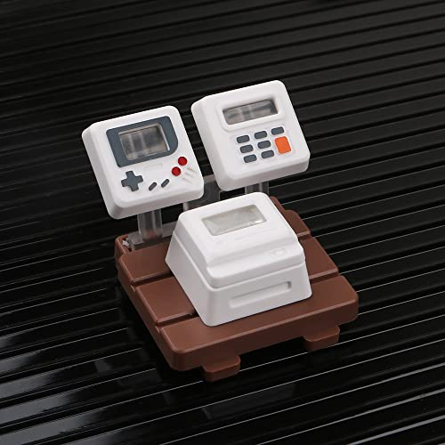 Cmokifuly Benutzerdefinierte 3D-Tastenkappe - ESC-Taste, R4-Profil, Glänzend für Mechanische Tastatur, Retro-Mini-Gaming-Pad (Weiß)