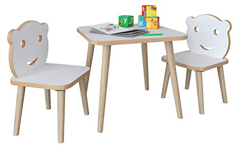 VCM Grupo de Asientos de 3 Piezas habitación Infantil mobiliario Infantil Mesa Silla niños LiLuLa Grupo de Asientos de 3 Piezas habitación Infantil mobiliario Infantil Mesa Silla niños LiLuLa