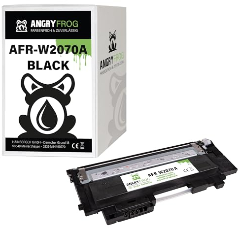Angry Frog 1x Toner Kompatibel W2070A BK für HP Color Laser 150a nw Color Laser 150 Series Color Laser MFP 170 Series Color Laser MFP 178nw/g Color Laser MFP 179fng/fnw/fwg