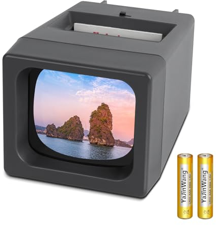 TCNEWCL 35mm Slide Viewer for Old Slides, 2x Magnification LED Lighted Illuminated Slide Projector for 35mm Slide, AAA Battery Powered(2 AAA Batteries included)