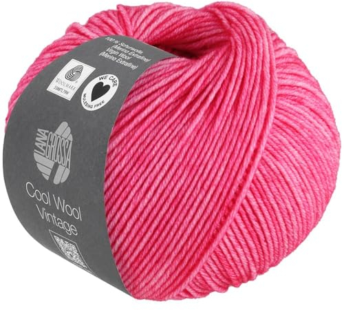LANA GROSSA Cool Wool Vintage | Merinoklassiker mit Ton-in-Ton Farbeffekt | Handstrickgarn aus 100% Schurwolle (Merino extrafein) | 50g Wolle zum Stricken & Häkeln | 160m Garn FB 7371