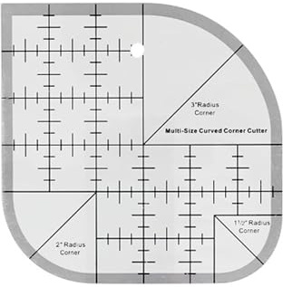 SCHUIWINNER 1 Piece Sewing Curved Cutter Ruler Strong Patchwork Acrylic Arts Crafts Acrylic Curved Cutter Ruler for DIY Quilting Supplies