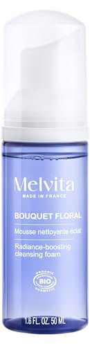 Melvita - Mousse Nettoyante Visage Douce et Détoxifiante - Bouquet Floral - Thé Vert et Fleur d'Oranger - Équilibre Naturel de la Peau - 50 ml