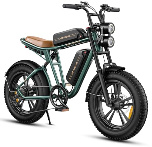 ENGWE M20 Bici Elettrica Per Adulti, Batteria Rimovibile Da 48V 26AH/13AH, Bicicletta Elettrica Fuoristrada, Pneumatici Larghi Da 20 * 4.0, Fino a 150KM Doppia Sospensione (Doppia batteria, Verde)