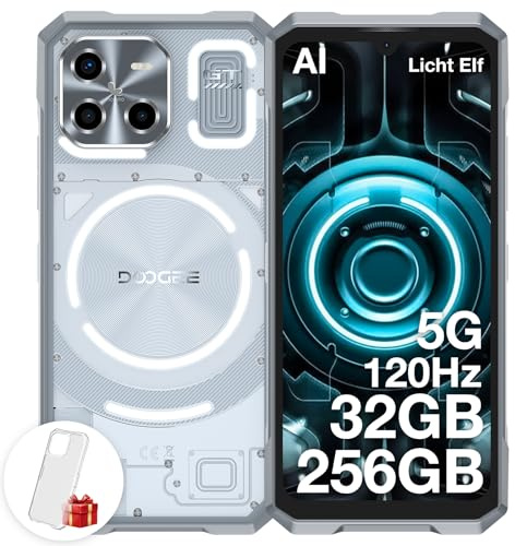 DOOGEE Blade GT 5G Outdoor Handy Ohne Vertrag Android 14 mit LED Lichteffekte, Dimensity 7050, 32GB+256GB/2TB TF, AI Outdoor Smartphone, 6.72 FHD+120Hz, 48MP/5500mAh/WiFi 6/Fingerabdruck/Face ID/NFC