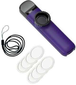 RCGOFOLLOW Bärbar musikflöjt Kazoo För Presenter för vuxna Kazoo med fem flöjtmembran Förbättrar musikalisk kreativitet och nöje Med fem membran för musikälskare , Violett , 10.8x2.5x2 cm