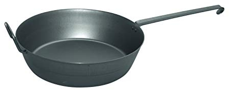 Riess, 0644-023 Tirol - Padella in ferro con manico contrapposto 40, padelle in ferro, diametro 40 cm, altezza 10,5 cm, ferro metallizzato, padella alta, induzione