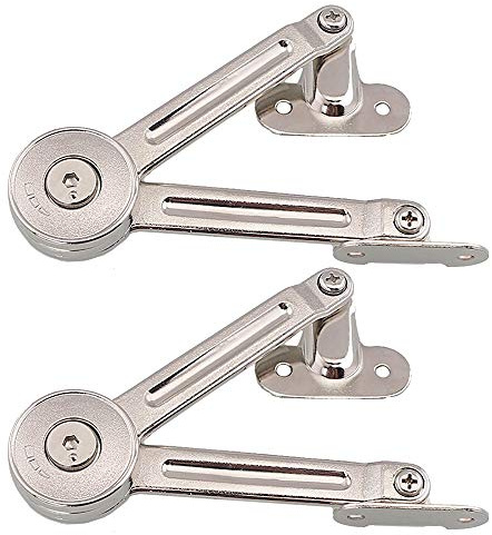 2 Packs [Upgraded] Qrity Cabinet Cupborad Furniture Door Lift Stay Support Hinge Damper - Support Up to 20KG - Opening Angle 75°/90°/110° - Come with Hex Key