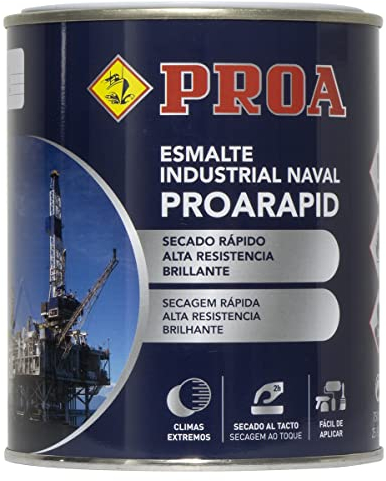 ESMALTE NAVAL E INDUSTRIAL PROARAPID. Gris Perla. 750 ML. BRILLANTE. Esmalte de secado rápido y gran dureza. PROA