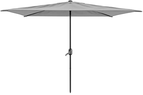 Arreditaly Ombrellone Rettangolare 3 x 2 M Da Giardino Parasole Per Balcone Con Air Vent Apertura A Manovella Anti UV Idrorepellente Per Mare Spiaggia Piscina Terrazzo Design Bahamas (Grigio)