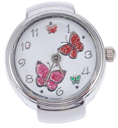 WRITWAA Ringfinger Uhr shöne bescherung sicherungsringe fingeruhr Schmuckring Schmuckuhr Vintage-Ringe für Frauen Herrenringe Frauen Uhren Fingerschmuck Uhr Mini-Ringuhr Metall Silver