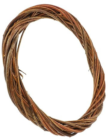 COLLBATH Couronne en Osier Naturel Ronde 30 Cm en Osier Tressé Cadre Solide pour Loisirs Créatifs Décoration De Noël Et Décoration Intérieure, Fournitures DIY,