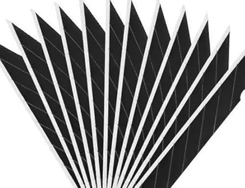 Asfrode 120 piezas de cuchillos de 9 mm, cuchillas de repuesto, cuchillas de corte de 30 grados, cuchilla de corte de acero al carbono, cuchilla de cuchillos, cuchillos de alfombra, cuchillo