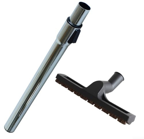 Tube télescopique avec tête de brosse en bois dur pour aspirateur, pour accessoires d'aspirateur de 32 mm