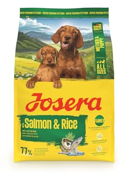 JOSERA Mother & Puppy lax & ris (1 x 3 kg) | Premium torrfoder för dräktiga/ammande hundar & valpar | Optimal försörjning med enegie och L-karnitin | glutenfri | 1-pack
