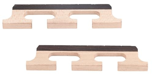 SUNGOOYUE Bridge en Banjo en Rose, 2pcs HA02 5-Cordes Pont en Banjo Pont en Bois Accessoires, 5 Cordes