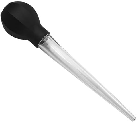 Ipetboom Pompa per Olio con Tubo in Silicone Alimentare Nero Strumento per Trasferimento e Dosaggio Liquidi in Cucina Accessorio Barbecue per Arrosti e Tacchino Misurazione Precisa e