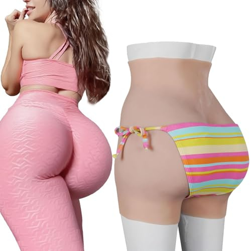Mutandine da Donna in Silicone A Vita Alta, Modellatore Finto Gluteo, Pantaloncini Contenitivi, Valorizzatori dei Fianchi, Mutande Imbottite per Crossdresser,Color 1,One Size