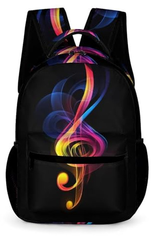 WECECE Cartable Scolaire Musique Symbol Garçons 6 Ans Sac à Dos Musique Amateur CP Filles Sac Collège À la Mode 43x32x15 cm Usage Quotidien Livres Cahiers