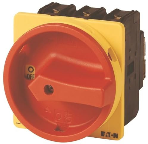 Eaton 029383 Hauptschalter, 3-polig + 1 Schließer + 1 Öffner, 100 A, not-aus-Funktion, abschließbar in 0-Stellung, Einbau