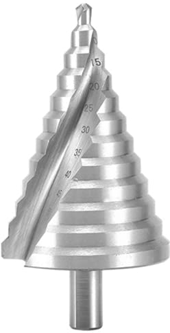 AccuMore Broca Escalonada 6-60 mm HSS, Forstner Ranura en Espiral de 12 Pasos de Cono Cobalto Cortar, Ampliar,Hoja de Metal, PVC Hoja de Carpintería, Mango de Triángulo