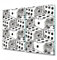 Coloray Glas Schneidebrett 2x30x52cm Herdabdeckplatte Servieren von Speisen Spritzschutz Glasabdeckplatte Gehärtetes Glas Induktionsherdabdeckung - Dot Cubes Vintage Retro groß