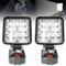 Molbory 2 Stück 27W LED Arbeitsleuchte Akku Tragbares Baustellen Lampe Multifunktionales Led Strahler Taschenlampe für Makita 18V