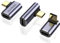 ELUTENG Adaptateur USB C mâle vers USB C Femelle [Lot de 3] L‘adaptateurs USB C à 90 degrés/40Gbps/100W/8K@60Hz, Adaptateur Connecteur USB4 Type C Compatible avec Les Ports Thunderbolt 4/3