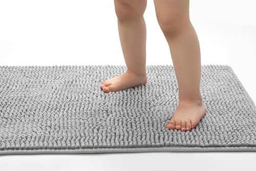 Seamarkt Chenille Badematte 40x60 cm, saugfähig Badezimmermatte, klein Badteppich, Badvorleger & Duschvorleger, weich