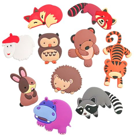 10 imanes de nevera de animales del bosque, decoración del hogar, imanes de nevera de animales, accesorios de decoración de nevera, adecuados para armarios, refrigeradores y paredes de fotos