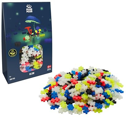 Plus-Plus 3975 Geniales Konstruktionsspielzeug, Farbmix Glow, Kreativ-Bausteine, 300 Teile
