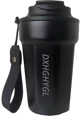 DXHGHYGL Termos Caffè,450ML 16oz Bicchiere Termico con Coperchio Cordino Portatile