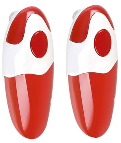 Electric Can Opener, Electric Tin Opener Hand Free,Automatic Tin Opener, One-Touch Switch, Safe & Smooth Edge, Safe to Use,Powerful & Easy to Use for Elderly, Arthritis Sufferers & Home Cooks (2pcs)