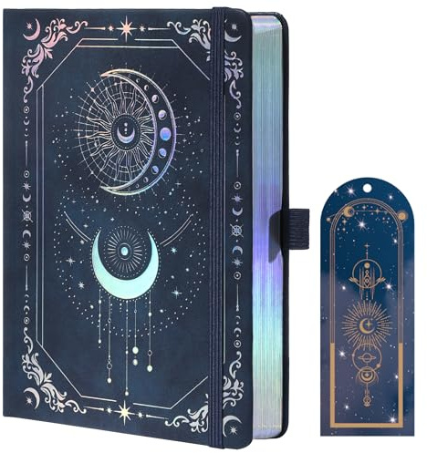 TIEFOSSI Bullet Dot Journal, 160gsm 190 Numbered Pages, Diary for Work & Sketching, A5 Hardcover Leather Journal for Writing Women Men