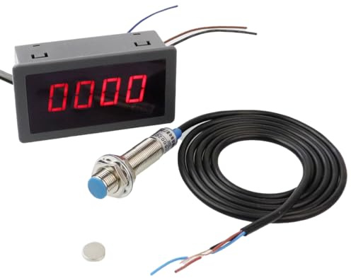 Fasizi Digital varvräknare, 220 V AC varvräknare, 10-9999 displaypanel för digital hastighetsmätare