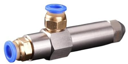 Stainless Steel Waste Oil Burner Nozzle with Fitting Siphon Cone Injection Nozzle Diesel Heavy Oil Nozzle Air Atomizing Sprayer(0.3mm bore diameter)