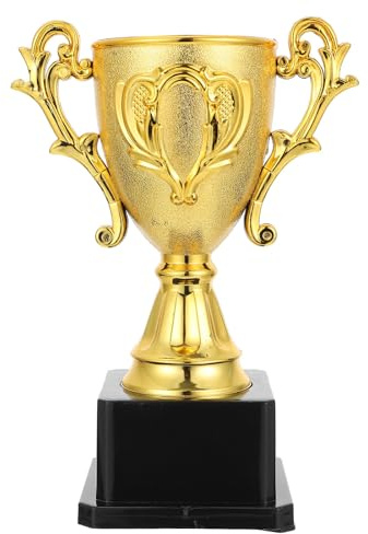 TOYANDONA Gold Plastic Trophies - 18cm Gold Award Trophies for Party Celebrations Ceremony Appreciation Sport Drama Competitions Acting Classes Dance
