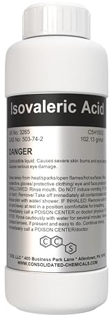 Isovaleric Acid Fragrance/Aroma Compound High Purity 100mL (3.3 Fl Oz)