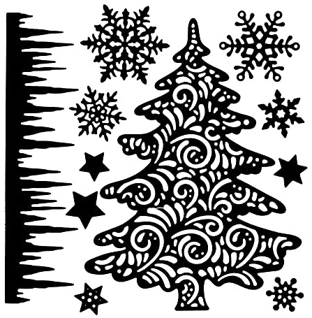 Icicle Fir Ice Crystal Cutting Dies 11 Pcs