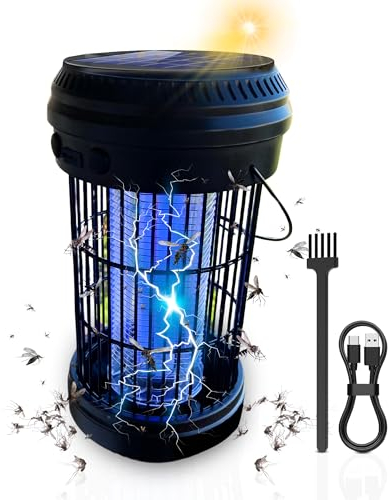 Lámpara Mata Mosquitos electrico - Repelente Mosquitos - Bateria 3600mAh Solar USB Recargable - Mozz Guard - Antimosquitos Exterior - MataMoscas - antimosquitos electrico - mozzguard Mosquito Zapper
