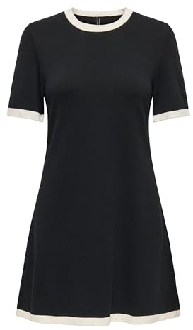 ONLY Vestido de Punto Femenino ONLKARINA Vestido Corto, Negro, S