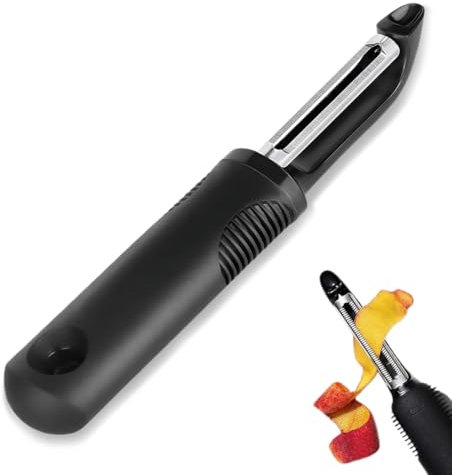 DWFEYOI Pelapatate manuale, sbucciatore universale, con lama bilaterale in acciaio inox affilata， Adatto a destri e mancini. Ideale per sbucciare carote, cetrioli, zucchine, patate, asparagi