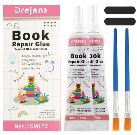 Book Binding Glue, Craft Glue Dries Clear and Remains Flexible, Used for Paper Crafts, Framing, Collages
