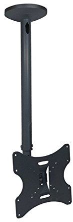 Maclean MC-504A B - Montaje Soporte de Techo para Monitor Pantalla LCD LED TV 23-42 Brazo rotativo Negro/Plateado (Negro)