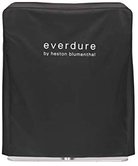 Everdure by Heston blumenthal Premium Abdeckhauben I robuste Abdeckung UV-beständig I Grillabdeckung mit Klettverschlüssen I Grillhaube wetterfest & wasserabweisend I Schutzhülle schwarz