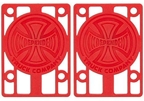 Indy Skateboard Riser Pads, Rot, 2 Stück