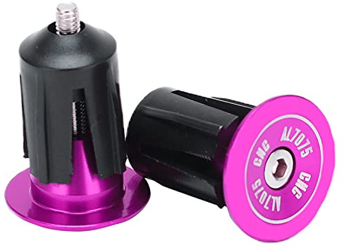 RiToEasysports 1 Paire de Bouchons D'extrémité de Guidon de Vélo, Embouts de Guidon de Vélo en Alliage D'aluminium pour la Plupart des Vélos(Violet